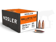 .204 / 5,2 mm 40 gr / 2,6 g Nosler Ballistic  Tip Varmint Geschosse 100 Stück