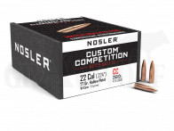 .224 / 5,6 mm 77 gr / 4,9 g Nosler Custom Competition HPBt mit Crimprille 250 Stück