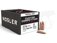 .224 / 5,6 mm 77 gr / 4,9 g Nosler HPBT Custom Match Geschosse 250 Stück