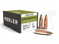 .375 / 9,5 mm 260 gr / 16,8 g Nosler E-Tip Bleifrei Geschosse 50 Stück