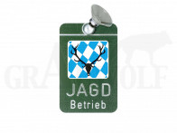 Autoschild Jagdbetrieb Wappen Bayern Aluminium mit Saugnapf