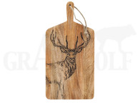 Holzschneidebrett Mango mit Hirschmotiv