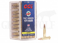 .17 HMR 16 gr / 1,0 g CCI TNT Green bleifrei Patronen 50 Stück