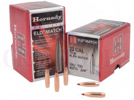 .224 / 5,6 mm 73 gr / 4,7 g Hornady ELD-Match Geschosse 100 Stück