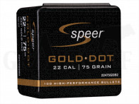 .224 / 5,6 mm 75 gr / 4,9 g Speer Gold Dot BTSP Geschosse 100 Stück