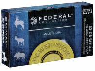 .30-06 Springfield 180 gr / 11,7 g Federal Power-Shok Teilmantel Patronen 20 Stück