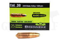 .308 / 7,62 mm 139 gr / 9,0 g Brenneke Basic Nature Geschosse 25 Stück