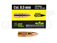 .338 / 8,5 mm 225 gr / 14,6 g Brenneke TOG Geschosse 25 Stück