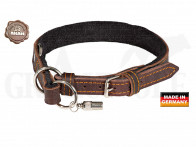 Akah Würger mit Begrenzung Ölleder Hundehalsband 45 cm