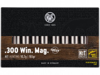 .300 Winchester Magnum 165 gr / 10,7 g RWS HIT Short Rifle Patronen 20 Stück