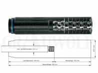 ERA®Silencer SOB 2S Schalldämpfer Edelstahl mit ERA®LOC Schnellverschluss Kaliber .375 / 9,5 mm