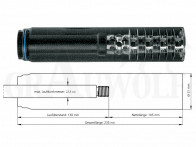 Eckigerschalldämpfer 25mm Isolierung  L= 600mm  Ø125/160/200mm 