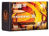 .264 / 6,5 mm 140 gr / 9,1 g Federal Fusion Geschosse 100 Stück