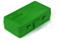 MTM Klappdeckelbox P50-9M grün für 50 Patronen: z.B.: 9 mm, .380 Auto, .30 Luger