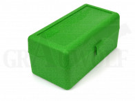 MTM Klappdeckelbox RMLD-50 grün für 50 Patronen: WSM, SAUM, 7,5 Schmidt-Rubin, 32-40