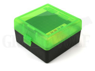 MTM Klappdeckelbox RS-100 grün-schwarz für 100 Patronen: .222 etc.