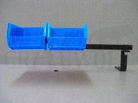 Inline Fabrication Universal Double Bullet Tray System mit 2 Kunststoffboxen blau