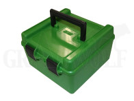 MTM Klappdeckelbox R-100 grün für 100 Patronen: 22-250 -.458 Win Mag