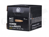 .264 / 6,5 mm 130 gr / 8,4 g RWS Scorion HPBT Match Geschosse 50 Stück