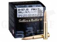 8x57 IS 196 gr / 12,7 g Sellier & Bellot Vollmantel Patronen 50 Stück