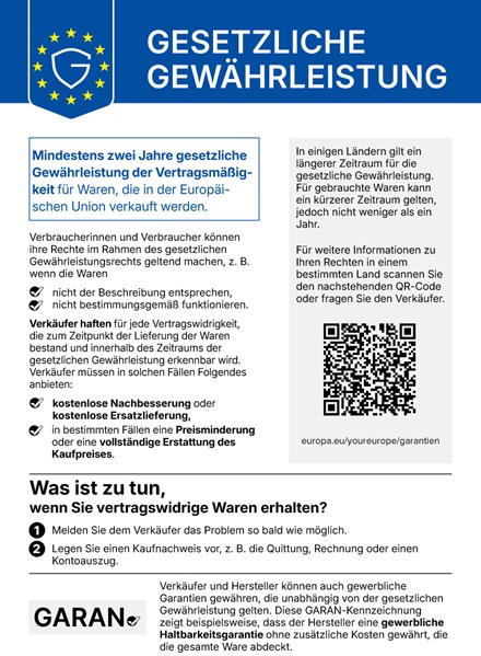 Gew&auml;hrleistungslabel