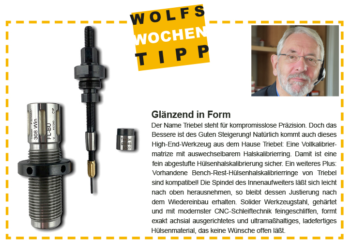 Grauwolf Wochentipp - Triebel Vollkalibriermatrize für Einsätze